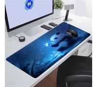 Grand Tapis de Souris Gaming Animal Panda Papillon XXL Mouse Pad 700x400x3 mm Tapis de Bureau Antidérapant avec Coutures sur Les Bords pour Gamer, Ordinateur, PC