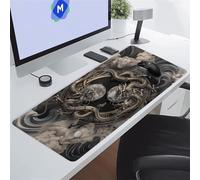 Grand Tapis de Souris Gaming Dragon Animal XXL Mouse Pad 1000x500x2 mm Tapis de Bureau Antidérapant avec Coutures sur Les Bords pour Gamer, Ordinateur, PC