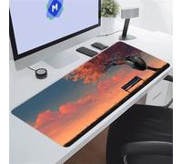 Grand Tapis de Souris Gaming Feuilles d'automne Qui Tombent XXL Mouse Pad 1500x800x3 mm Tapis de Bureau Antidérapant avec Coutures sur Les Bords pour Gamer, Ordinateur, PC