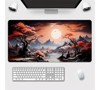 Grand Tapis de Souris Gaming Paysage Lunaire - 900x300x2 mm Mouse Pad XXL Long pour Clavier et Souris avec sous-Couche Antidérapante pour Bureau et Études