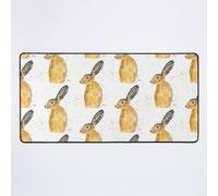 Grand Tapis de Souris Gaming pour Bureau Aquarelle de lièvre 75x40cm Antidérapante Clavi