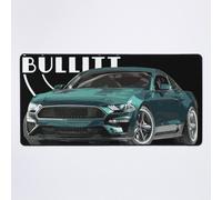 Grand Tapis de Souris Gaming pour Bureau Bullitt Mustang GT 5.0L V8 Muscle Car classique de Steve McQueen 75x40cm Antidérapante Clavie