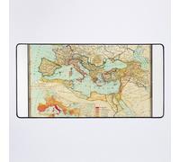 Grand Tapis de Souris Gaming pour Bureau Carte ancienne de l'Empire romain (1889) 75x40cm Antidérapante Clavie