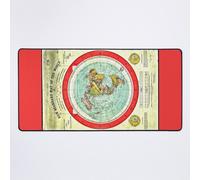 Grand Tapis de Souris Gaming pour Bureau Carte de la Terre plate de Gleason 1892 Recherche sur la Terre plate 75x40cm Antidérapante Clavie
