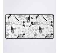 Grand Tapis de Souris Gaming pour Bureau Chatons en origami, amis, papier à colorier blanc 75x40cm Antidérapante Clavi