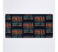 Grand Tapis de Souris Gaming pour Bureau Citation amusante sur le travail d'un joueur d'échecs, grand maître et amateur d'échecs 75x40cm Antidérapante Cla