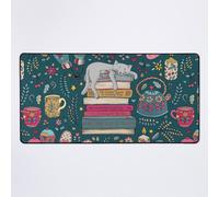 Grand Tapis de Souris Gaming pour Bureau Comment adopter le Hygge comme un chat 75x40cm Antidérapante Clavie