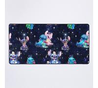 Grand Tapis de Souris Gaming pour Bureau Couple de Stitch galaxie 75x40cm Antidérapante Clavie