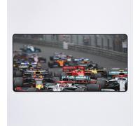 Grand Tapis de Souris Gaming pour Bureau Départ de la course de F1 75x40cm Antidérapante Clavi