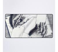 Grand Tapis de Souris Gaming pour Bureau Dessiner des mains par M.C. Escher 75x40cm Antidérapante Clavie