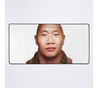 Grand Tapis de Souris Gaming pour Bureau Dwayne The Wok Johnson - Le Wock en chinois Social Credit Points Meme contre John Xina 75x40cm Antidérapante Clavie