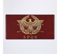 Grand Tapis de Souris Gaming pour Bureau Emblème de l'Empire romain - Or vintage 75x40cm Antidérapante Clavi