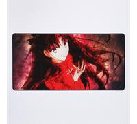Grand Tapis de Souris Gaming pour Bureau Fanart de Rin Tohsaka Fate Stay Night 75x40cm Antidérapante Clavie