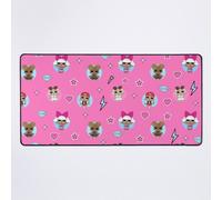 Grand Tapis de Souris Gaming pour Bureau fête des poupées roses lol surprise 75x40cm Antidérapante Clav
