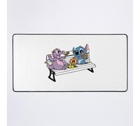 Grand Tapis de Souris Gaming pour Bureau Figment, Orange Bird, Stitch/Meilleurs cadeaux pour hommes et femmes 75x40cm Antidérapante Clavie