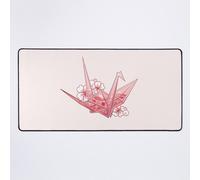 Grand Tapis de Souris Gaming pour Bureau Grue en origami Sakura en verre 75x40cm Antidérapante Clavie