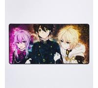 Grand Tapis de Souris Gaming pour Bureau Hiiragi Shinoa Mikaela Hyakuya Hyakuya Yuuichirou Séraphin de la fin 75x40cm Antidérapante Clavi
