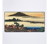 Grand Tapis de Souris Gaming pour Bureau Hokusai, Aube à Isawa dans la province de Kai, Trente-six vues du mont Fuji 75x40cm Antidérapante Clavi