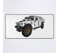 Grand Tapis de Souris Gaming pour Bureau Hummer H1 avec roues Method 75x40cm Antidérapante Clavie