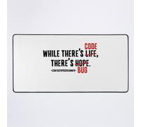 Grand Tapis de Souris Gaming pour Bureau humour de débogage de code tant qu'il y a du code, il y a un bug cadeau pour développeur 75x40cm Antidérapante Clav