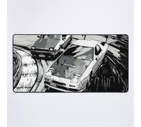 Grand Tapis de Souris Gaming pour Bureau Initial D - Tandems de Drift Racing Toyota Corolla AE86 Sprinter Trueno vs FC rx-7 75x40cm Antidérapante Clavie