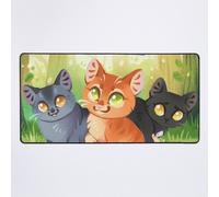 Grand Tapis de Souris Gaming pour Bureau Into the Wild - Fanart des Warrior Cats avec Firepaw Graypaw et Ravenpaw 75x40cm Antidérapante Clavie