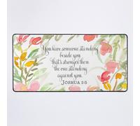 Grand Tapis de Souris Gaming pour Bureau Josué 1:5 Tu as quelqu'un qui se tient à côté de toi Art des Écritures 75x40cm Antidérapante C