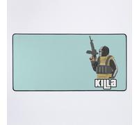 Grand Tapis de Souris Gaming pour Bureau Killa - Escape From Tarkov - Style GTA (bleu) 75x40cm Antidérapante Clavie