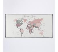Grand Tapis de Souris Gaming pour Bureau L'aventure vous attend Carte du monde 75x40cm Antidérapante Clavie