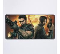 Grand Tapis de Souris Gaming pour Bureau Leon Kennedy et Chris Redfield Resident Evil 75x40cm Antidérapante Clavie