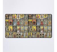 Grand Tapis de Souris Gaming pour Bureau Les Arcanes Majeurs du Tarot Cartes Vintage 75x40cm Antidérapante Clavie