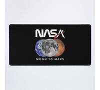 Grand Tapis de Souris Gaming pour Bureau Logo du programme Artemis Nous allons de la Lune vers Mars 75x40cm Antidérapante Clavie