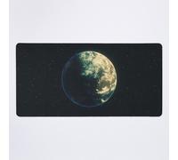 Grand Tapis de Souris Gaming pour Bureau Loin de chez soi ¿ Design de voiture vintage rétro-futuriste d'astronaute martien 75x40cm Antidérapante Cla