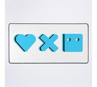 Grand Tapis de Souris Gaming pour Bureau LOVE DEATH ROBOTS LOGO ZIMA BLEU 75x40cm Antidérapante Clavie