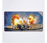 Grand Tapis de Souris Gaming pour Bureau MAGASIN DU NAVIRE USS IOWA (BB-61) 75x40cm Antidérapante Clavie