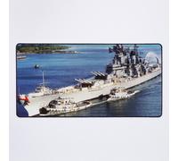 Grand Tapis de Souris Gaming pour Bureau MAGASIN DU NAVIRE USS NEW JERSEY (BB-62) 75x40cm Antidérapante Clavie