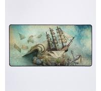 Grand Tapis de Souris Gaming pour Bureau Maintenant je m'allonge pour lire, je voyage des lieues avant de m'endormir 75x40cm Antidérapante Clavie