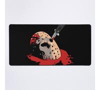 Grand Tapis de Souris Gaming pour Bureau Masque de Jason Voorhees 75x40cm Antidérapante Clavie