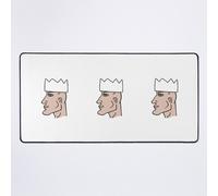 Grand Tapis de Souris Gaming pour Bureau Mème du Tchad portant un chapeau de fête OSRS blanc 75x40cm Antidérapante Clav