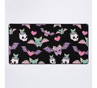 Grand Tapis de Souris Gaming pour Bureau Motif chauve-souris gothique pastel 75x40cm Antidérapante Clavie