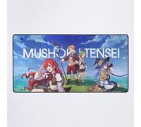 Grand Tapis de Souris Gaming pour Bureau Mushoku Tensei, Rudeus, Roxy, Sylphiette, Eris 75x40cm Antidérapante Clavie