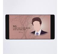 Grand Tapis de Souris Gaming pour Bureau Non, je t'aime beaucoup tel que tu es - Design de téléfilm minimaliste - Art du film TV - Citation romantique 75x40cm Antidérapante Clav