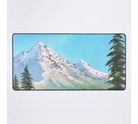 Grand Tapis de Souris Gaming pour Bureau Paysage inspiré de Bob Ross - Art de la montagne 75x40cm Antidérapante Clavi