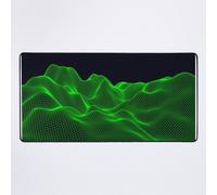 Grand Tapis de Souris Gaming pour Bureau Paysage maillé abstrait, données de grille cyberespace, futuriste et contemporain 75x40cm Antidérapante Clav