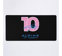Grand Tapis de Souris Gaming pour Bureau Pierre Gasly 10 Alpine F1 2023 75x40cm Antidérapante Clavie
