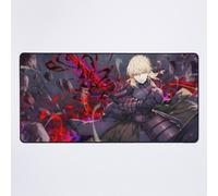 Grand Tapis de Souris Gaming pour Bureau Sabre Alter Fate Stay Night Heaven's Feel 75x40cm Antidérapante Clavie