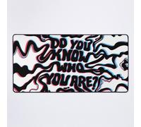Grand Tapis de Souris Gaming pour Bureau Savez-vous qui vous êtes - Noir Blanc 3D 75x40cm Antidérapante Clavi