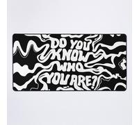 Grand Tapis de Souris Gaming pour Bureau Savez-vous qui vous êtes - Noir Blanc 75x40cm Antidérapante Clavi