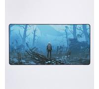 Grand Tapis de Souris Gaming pour Bureau Scuba Diver Stand Paysage sous-marin dans un monde inconnu par Ian Fantasy 75x40cm Antidérapante Clavie