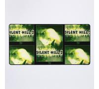 Grand Tapis de Souris Gaming pour Bureau Silent Hill 2 - Pochette originale PS2 (couverture verte) (néon) 75x40cm Antidérapante Clavi